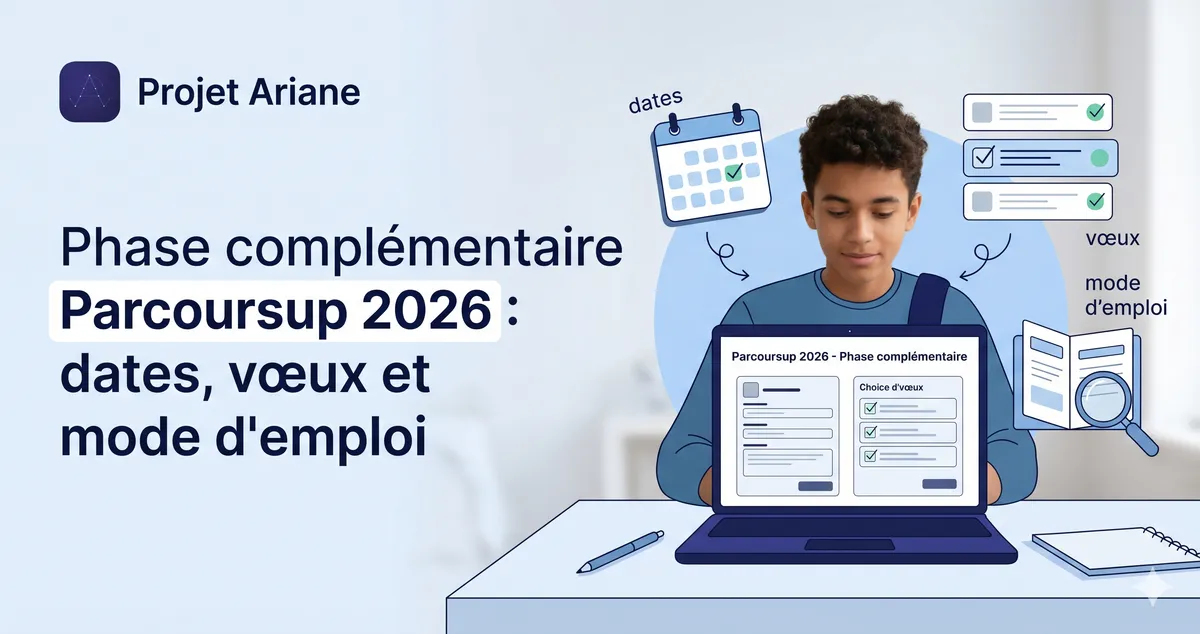 Phase complémentaire Parcoursup 2026 : dates, vœux et mode d'emploi